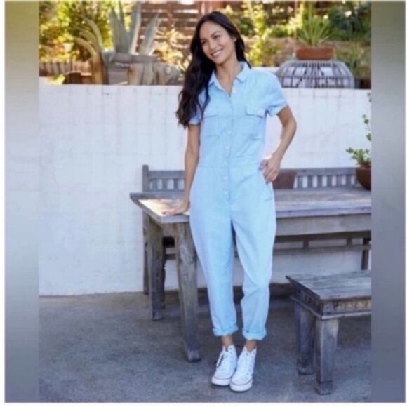 Outerknown NWT Jumpsuit button down Size XS organic cotton - Picture 1 of 5